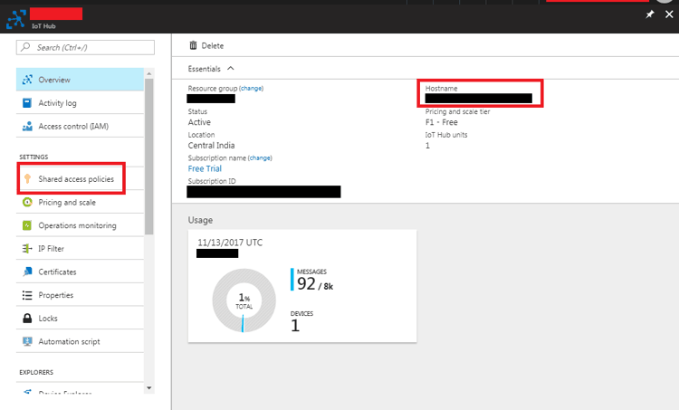 Shared Access Policies